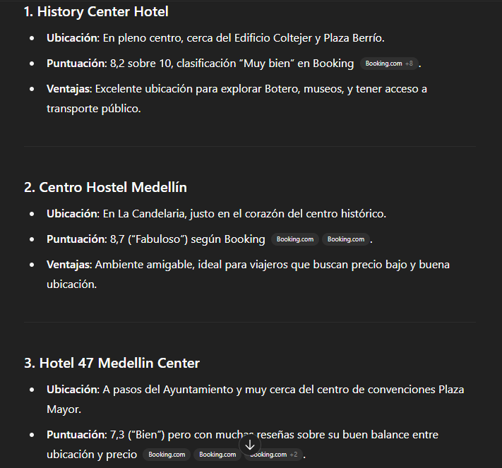 Sugerencia de hospedaje con ChatGPT